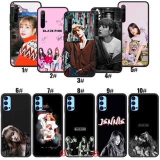 Bo11 เคสโทรศัพท์มือถือ ซิลิโคนนุ่ม ลายดอกกุหลาบ jennie Lisa สีชมพู สําหรับ Realme 6 6i 6Pro 9i X2 XT