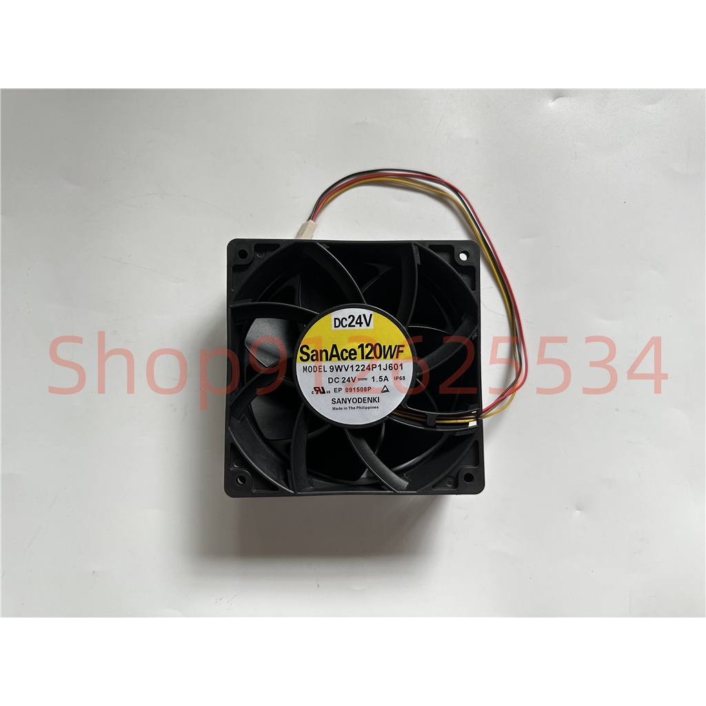 พัดลมนําเข้าเดิมที่มีปริมาณอากาศขนาดใหญ่ในญี่ปุ่น 9WV1224P1J601 DC24V 1.5A IP68