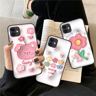 เคสโทรศัพท์มือถือแบบนิ่ม ลายดอกไม้น่ารัก 3D TY12 สําหรับ Vivo Y70S Y51S Y70T Y53S Y52S Y31S Y76S Y76 Y74S Y15S Y15A T1 Y10