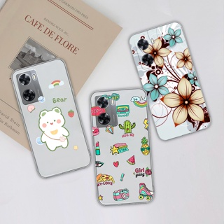 เคสโทรศัพท์มือถือ ซิลิโคนนิ่ม TPU ใส กันกระแทก ลายการ์ตูนหมีน่ารัก คุณภาพสูง สําหรับ OPPO A77 4G 2022 A77S 4G 2022