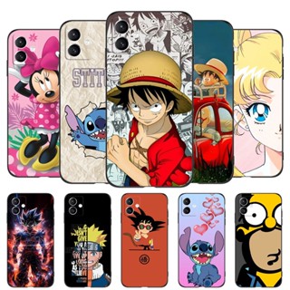 เคสโทรศัพท์มือถือ ซิลิโคนนิ่ม Tpu ป้องกัน ปิดด้านหลัง ลายการ์ตูนดาวโลก สีดํา สําหรับ Samsung Galaxy A04