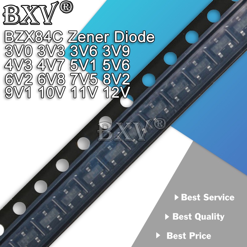 50PCS BZX84C18 SOT23 BZX84-C18 Regulator 18V Y6 Zener Diode Y6 BZX84C 3V0/3V9/4V3/5V1/6V2/7V5 Z1 Z14