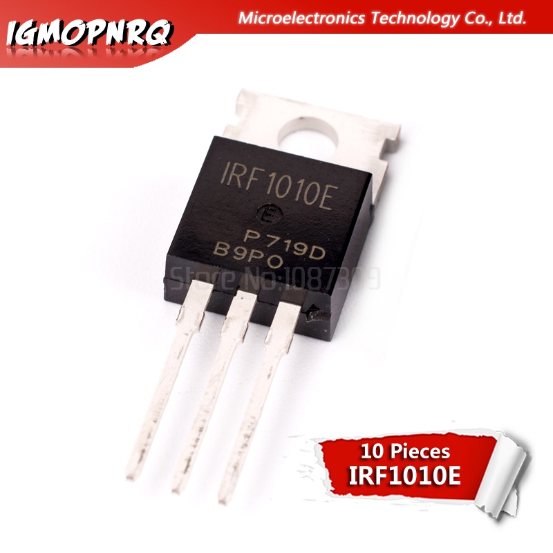 10pcs IRF1010E F1010 IRF1010EPBF MOSFET MOSFET MOSFT 60V 81A 12mOhm 86.6nC TO-220 Field-effect ทรานซ