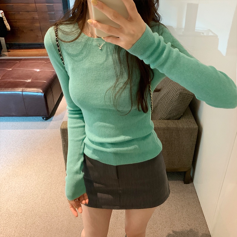 67779 เสื้อกันหนาว ผ้าวูลนิ่ม เข้ารูป ผ้าถัก