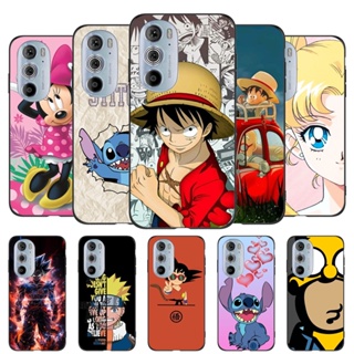 เคสโทรศัพท์มือถือ ซิลิโคนนิ่ม Tpu ป้องกัน ปิดด้านหลัง ลายการ์ตูนดาวโลก สีดํา สําหรับ Motorola Edge 30 Pro 5G 30Pro