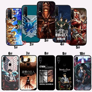 Bo1 เคสโทรศัพท์มือถือ ซิลิโคนนุ่ม ลายอะนิเมะผ่าพิภพไททัน สําหรับ Vivo Y11 Y11S Y12S Y12 Y15 2020 Y17 Y19 Y20 Y20i Y20S