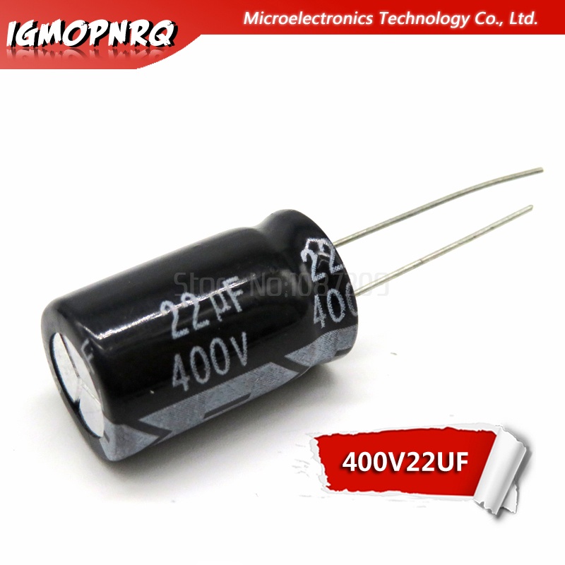 ตัวเก็บประจุไฟฟ้า 400V22UF 13*20 มม. 22UF 400V 13*20 10 ชิ้น