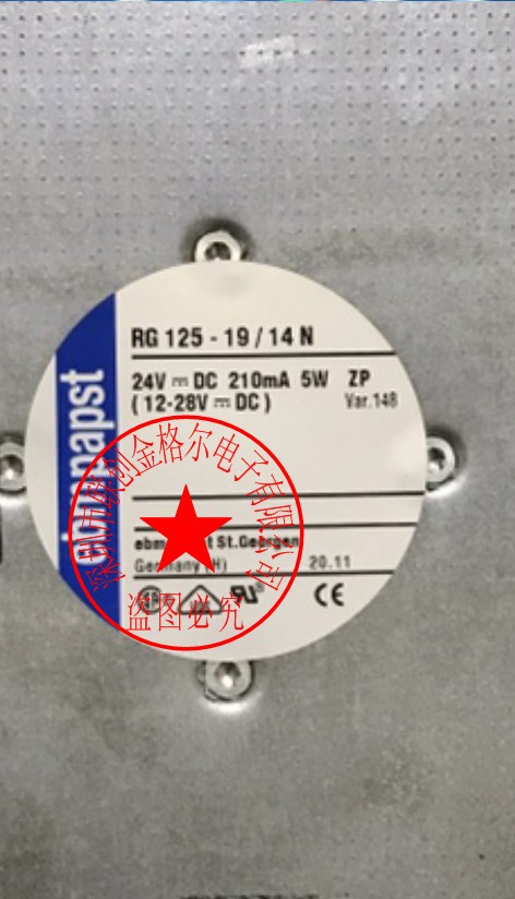 YY แท้เยอรมันนําเข้าพัดลมแรงเหวี่ยง RG125-19/14N 24V 210MA 5W RG125-19/14NM RG125-19/14