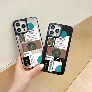 Casetify เคสโทรศัพท์มือถือแบบนิ่ม กันกระแทก ลายฉลาก Starbucks แฟชั่น สําหรับ IPhone 15 14 11 Pro Max 12 13 Mini Case X XR XS Max SE 2020 6 7 8 Plus