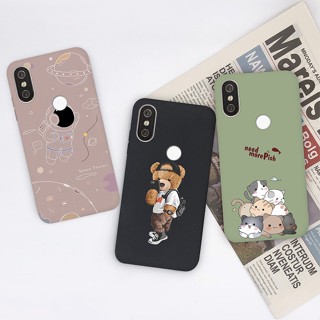 เคสโทรศัพท์มือถือ ซิลิโคนนิ่ม บางมาก ลายการ์ตูนหมีนักบินอวกาศน่ารัก หลากสี สําหรับ Xiaomi Mi A2 6X A2 A 2 Xiaomi6X 6 X