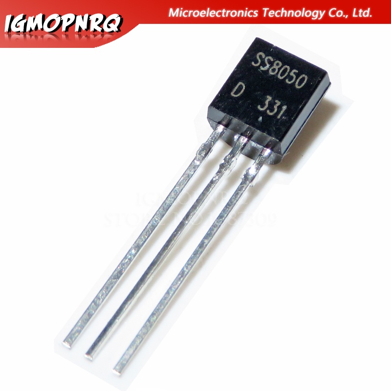 ทรานซิสเตอร์ SS8050 Bipolar - BJT NPN 25V 1.5A 160-300 TO-92 100 ชิ้น