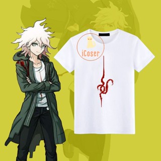 ชุดคอสเพลย์ เสื้อยืดลําลอง พิมพ์ลายอนิเมะ Super Danganronpa 2 Komaeda Nagito แฟชั่นฤดูร้อน สําหรับผู้ชาย และผู้หญิง