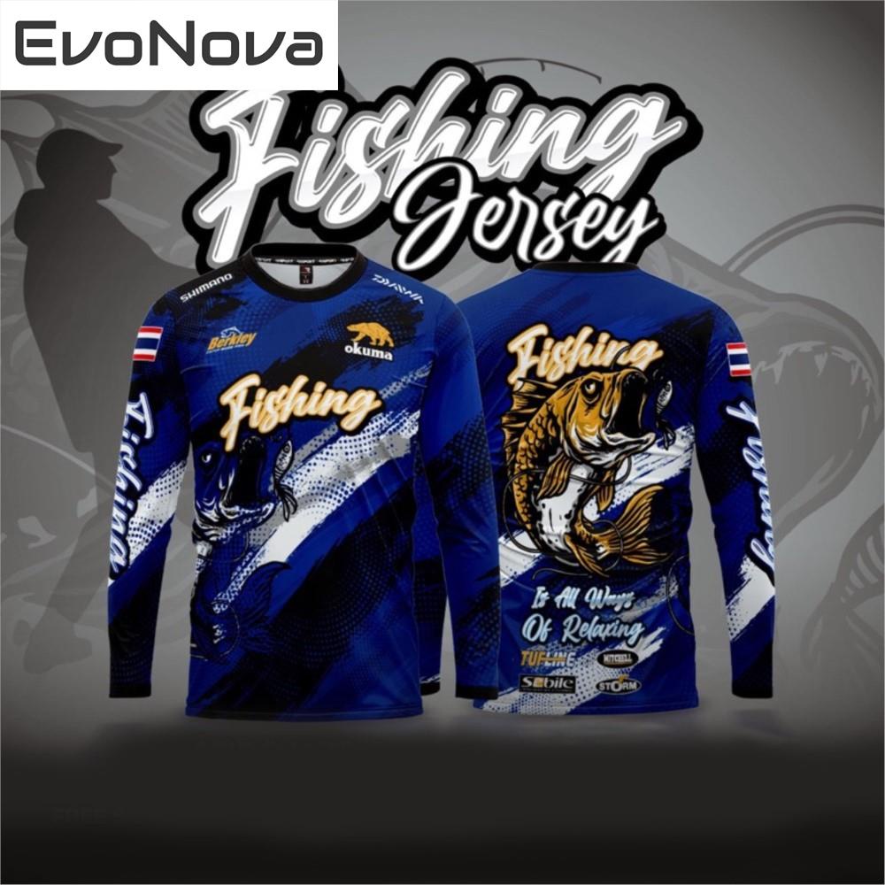 EvoNova เสื้อพิมพ์ลายแขนยาว sprot รุ่น Fishing