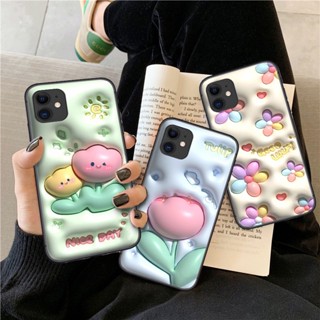 เคสโทรศัพท์มือถือแบบนิ่ม ลายการ์ตูนดอกไม้น่ารัก 3D TY22 สําหรับ Vivo V20 Y70 Pro V21 S7 S9 S10 U3 Y73S S7E Y73 2021 V21E 4G