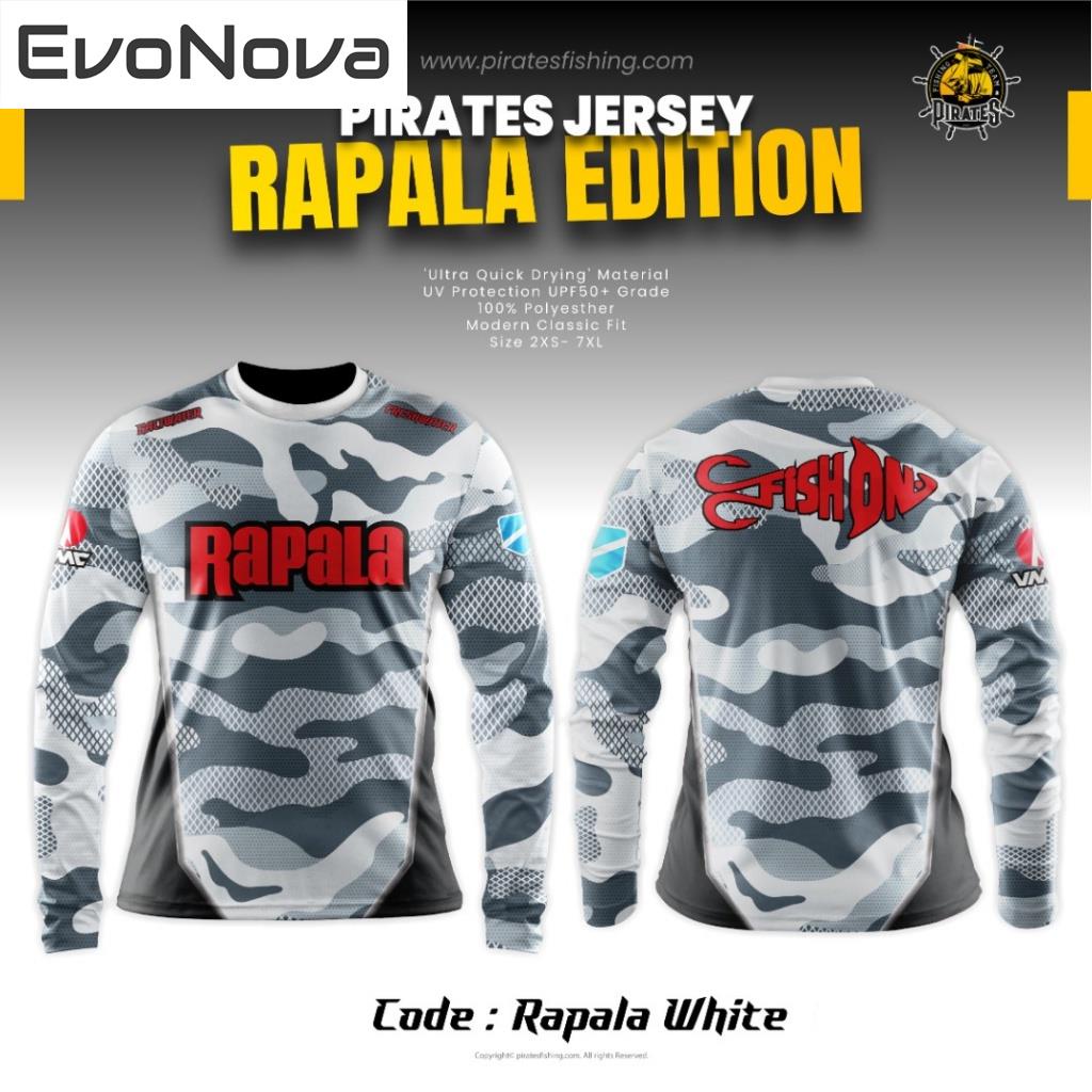 เสื้อกีฬาตกปลา EvoNova RAPALA | Baju PANCING RAPALA SNOW EDITION | Rapala SNOW EDITION