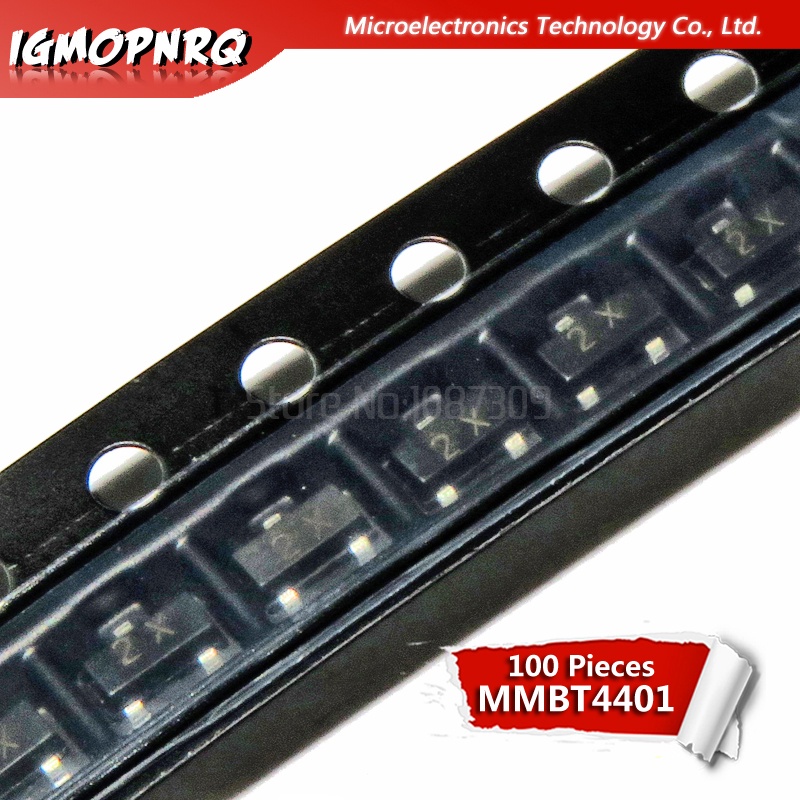 100 ชิ้น MMBT4401LT1G SOT23 MMBT4401 SOT SMD 2X 40V 600mA ใหม่