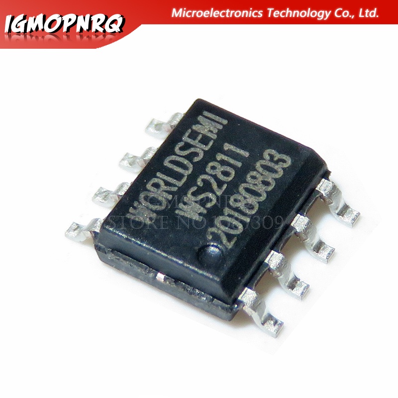 ชิ้นส่วนอิเล็กทรอนิกส์ WS2811S SOP-8 WS2811 SOP 2811 100 ชิ้น