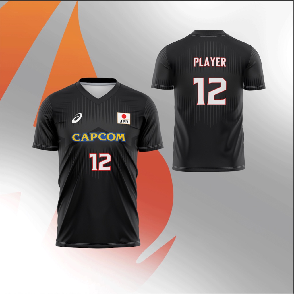 FULL SUBLIMATION Black Japan VNL 2023 Volleyball Mens Jersey