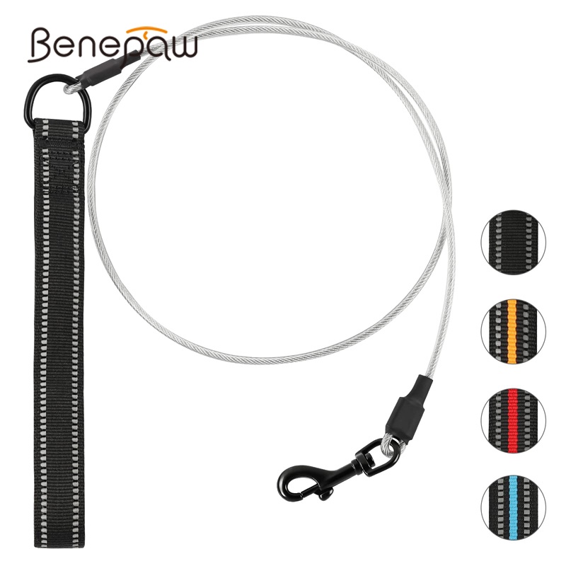 Benepaw สายจูงสุนัข ด้ามจับโลหะ กันเคี้ยว ใส่สบาย กันน้ํา สําหรับสุนัขขนาดเล็ก กลาง ใหญ่