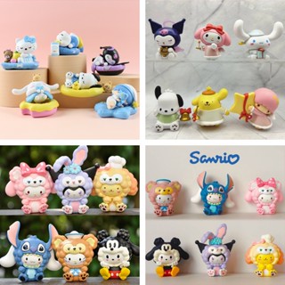 ฟิกเกอร์ PVC รูปการ์ตูน Sanrio ของเล่นสําหรับเด็ก เก็บสะสม 6 ชิ้น ต่อชุด