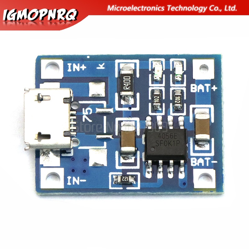 บอร์ดโมดูลชาร์จแบตเตอรี่ลิเธียม TP4056 1A Lipo DIY 5 ชิ้น