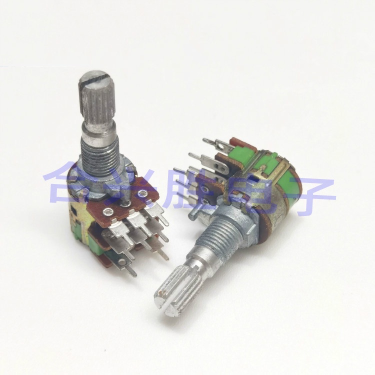 1PCS Duplex C50K ลําโพงคอมพิวเตอร์ระดับเสียง Potentiometer พร้อมสวิตช์ DVD แหล่งจ่ายไฟ Potentiometer