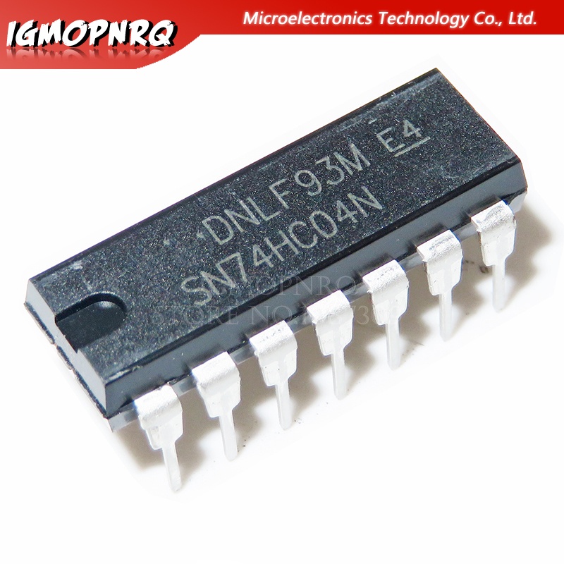 10 ชิ้น sn74hc04n 74HC04N 7404 74HC04 Hex อินเวอร์เตอร์ DIP-14 ใหม่