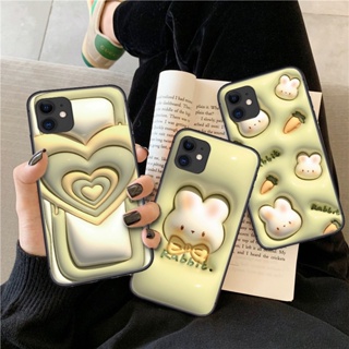 เคสโทรศัพท์มือถือแบบนิ่ม ลายการ์ตูนกระต่ายน่ารัก 3D TY11 สําหรับ Vivo Y70S Y51S Y70T Y53S Y52S Y31S Y76S Y76 Y74S Y15S Y15A T1 Y10