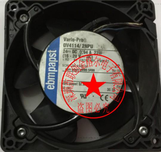 YY ต้นฉบับเยอรมันกําลังสูงปริมาณอากาศขนาดใหญ่พิเศษพัดลมรุนแรงอุปกรณ์พัดลม DV4114/2NPU 24V 0.94A 23W 