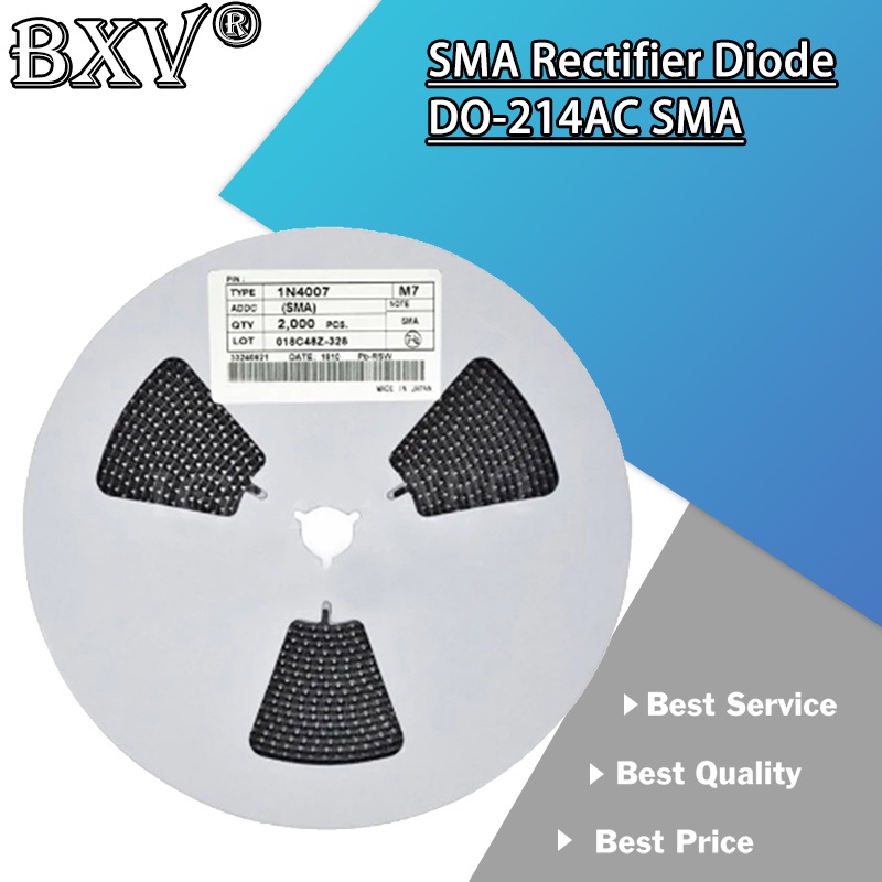 2000PCS 1N4001 M1 1N4004 M4 1N4007 M7 FR107 RS1M FR207 RS2M HER108 US1M SF18 ES1J SF14 ES1D DO-214AC