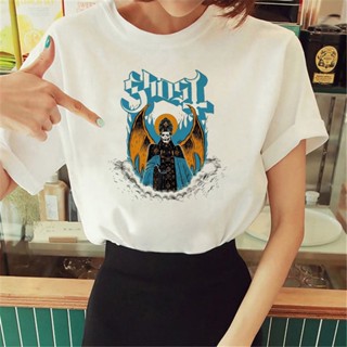 เสื้อยืด พิมพ์ลายการ์ตูนอนิเมะ Ghost Band แฟชั่นฤดูร้อน สไตล์สตรีท สําหรับผู้หญิง