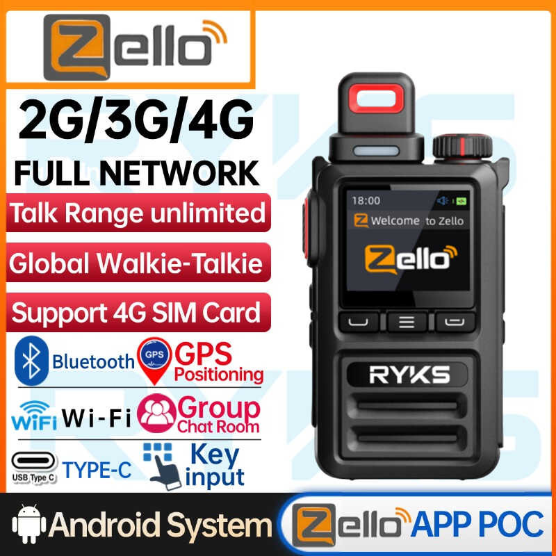 ❥ Zello 4G แอนดรอยด์ LTE 2G 3G GSM Poc Network สองทางวิทยุระยะไกลเ