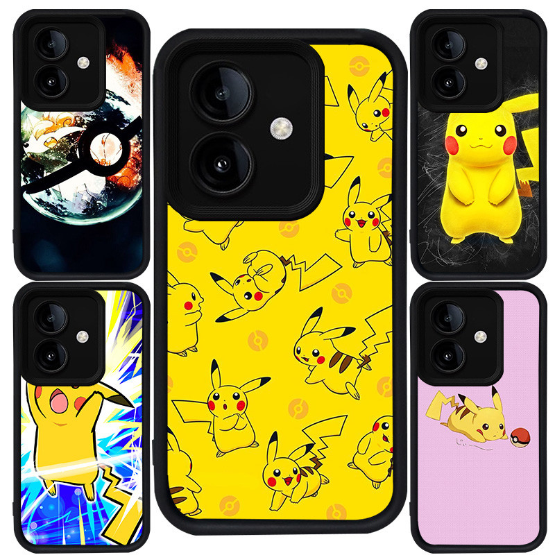 เคสสําหรับ OPPO A3 A79 A5 Pro A3X A5X 5G ซิลิโคนสีดํา M-61 Pikachu Pokemon