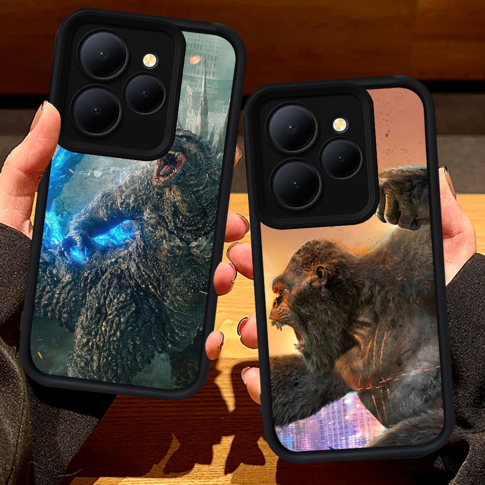 S71 Godzilla vs Kong Casing สําหรับ ITEL P55 A50 A70 A80 P65 A90 S23 RS4 5G สีดํา
