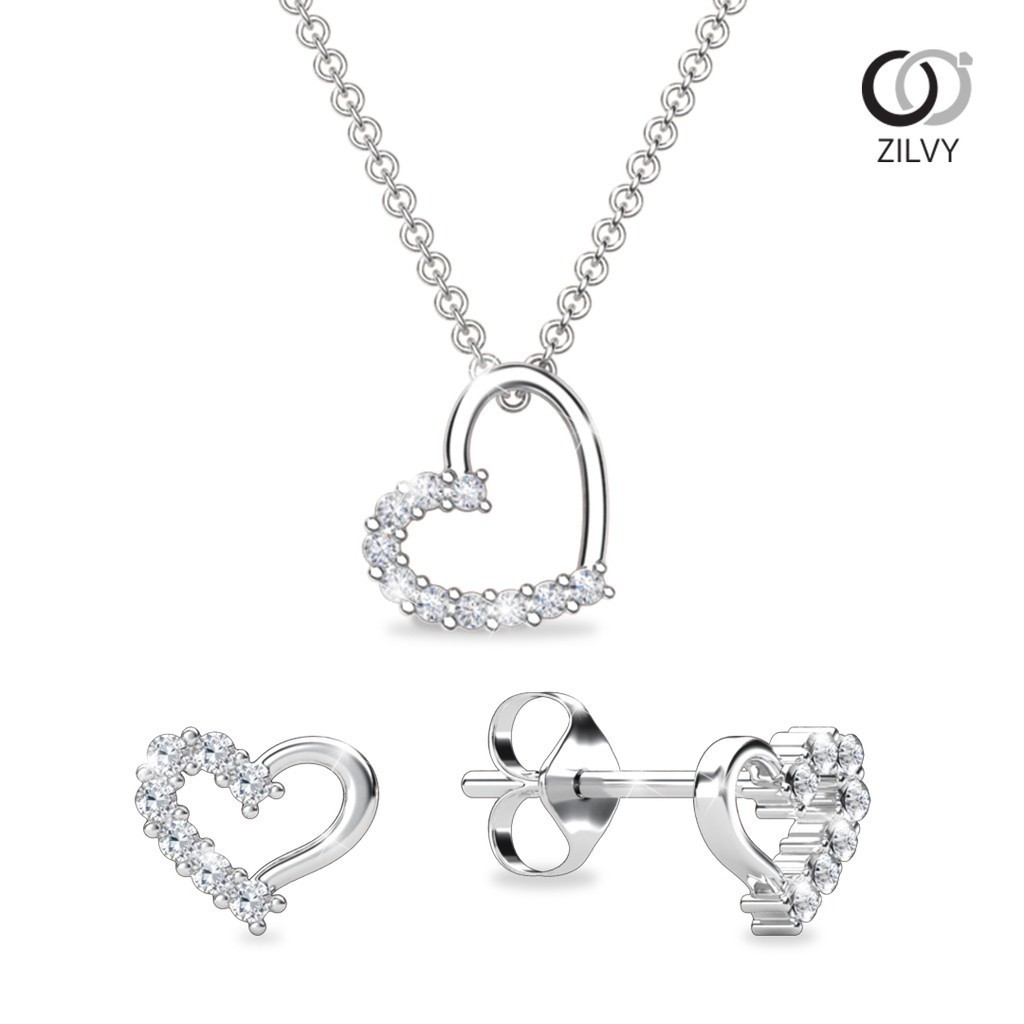 Zilvy - เซทสร้อยคอพร้อมจี้ และต่างหู (P087/RER066)