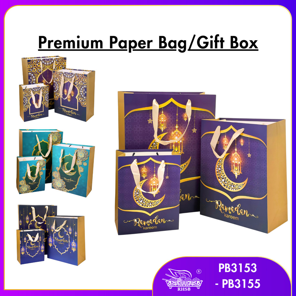 10PC EXCLUSIVE RAMADAN PAPER BAG/ EID MUBARAK/ PAPER BAG/ RAMADAN BAG/ PAPER BAG RAYA/ PB3150-3155