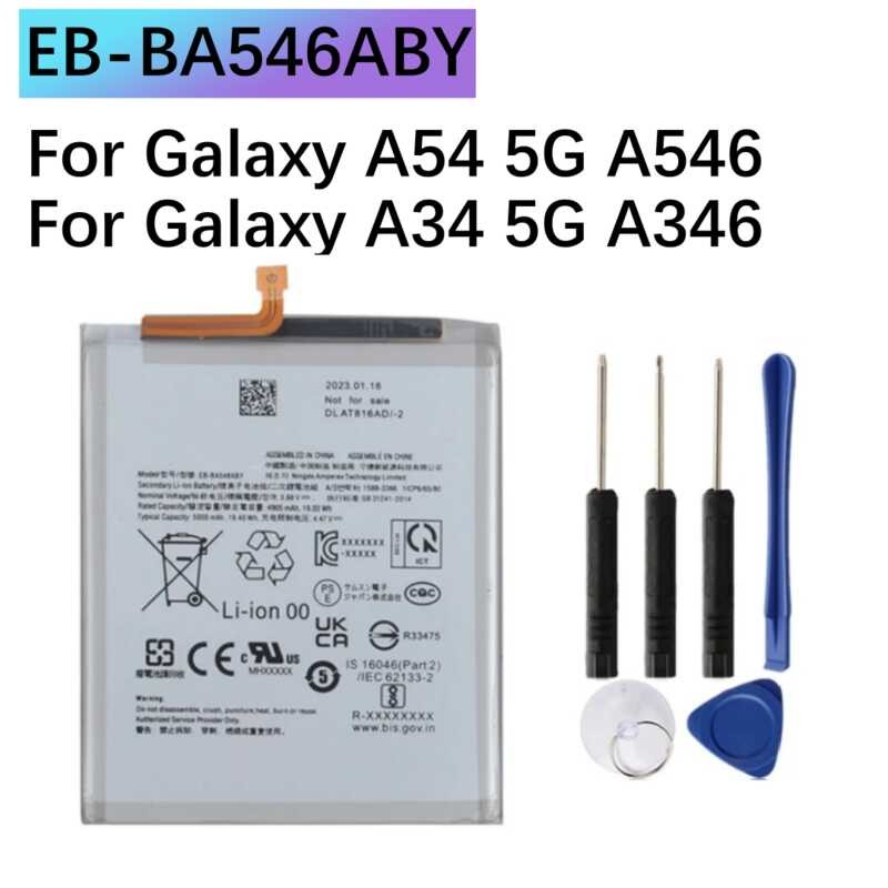 ❥ แบตเตอรี่ Eb-Ba546aby 5000Mah สำหรับ Galaxy A54 A546/Galaxy A34แบตเตอร