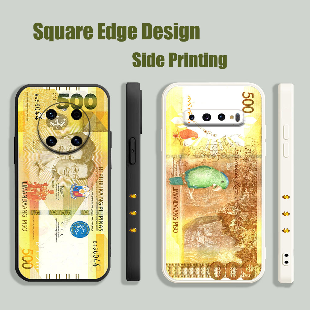 ปลอกสําหรับ OPPO A16E A16K A94 Reno7z 5G A55 A74 A57 2022 4G A17 เงิน Peso 500 Piso CWF08 เคสโทรศัพท