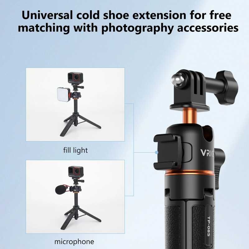 ❥ VRIG Uurig Action กล้อง Selfie Stick ขาตั้งกล้องสําหรับ Insta360 X3 G