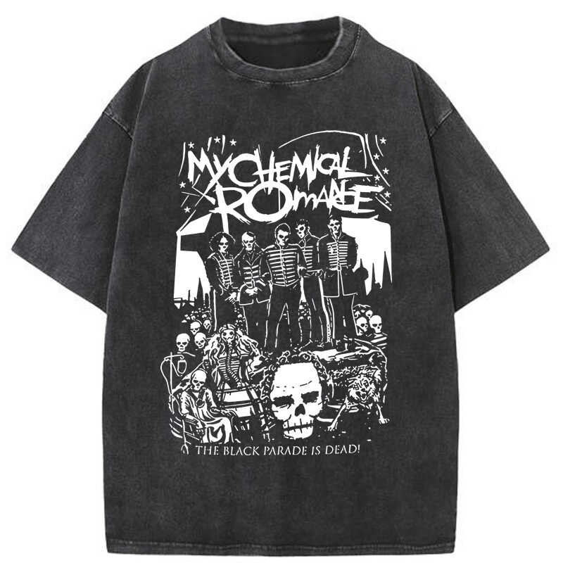Summer My Chemical Romance Mcr Dead Men's T-Shirt Black Parade Punk Emo Rock Fashion Top Female Over