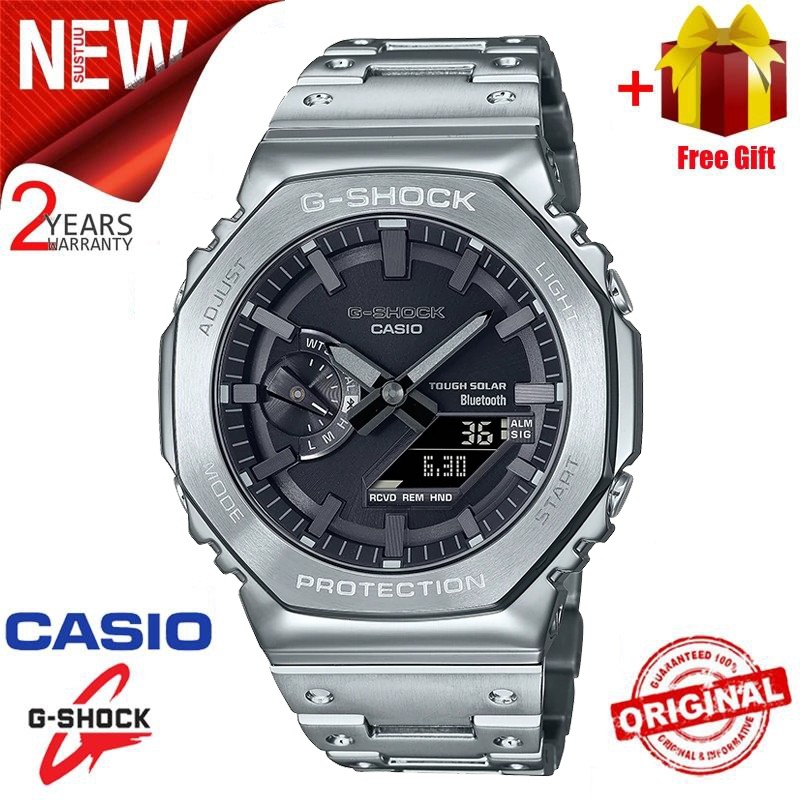 รับประกัน 3 ปีG Shock Men watch นาฬิกานาฬิกาดิจิตอล Jam Tangan Lelaki Wanita Perempuan GM-B2100