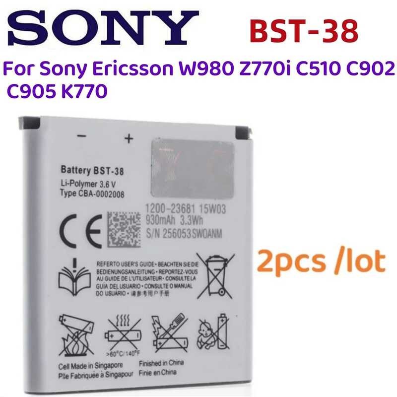 ❃ 2  ชิ้น/ล็อตเดิม Bst-38 แบตเตอรี่สําหรับ Sony Ericsson W980 Z770i C510 C902 C905 K770 930Mah ❃