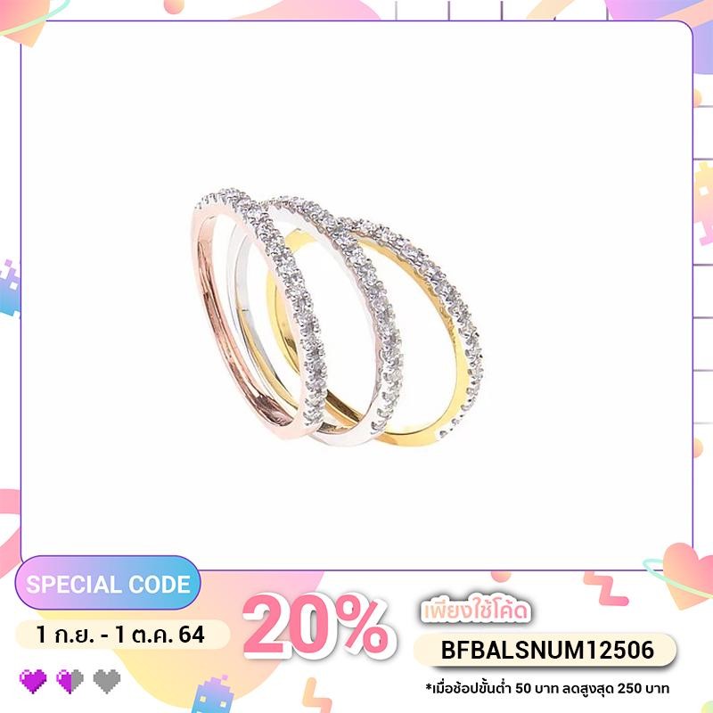 Alyssa Gems แหวน Half Line ไซส์ 1 ตังค์ (แบบครึ่งวง)