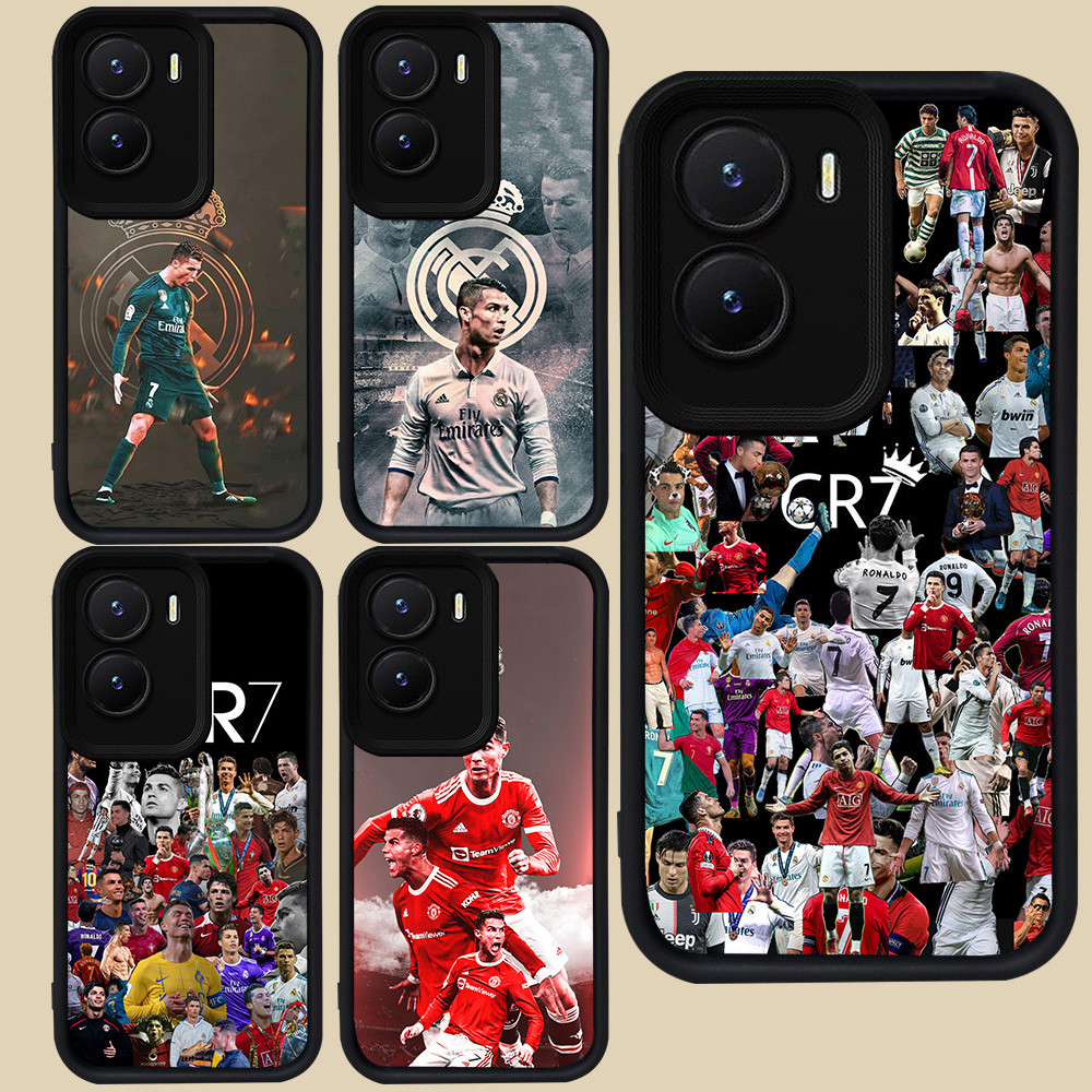 ปลอกสีดําสําหรับ VIVO Y16 T4 IQOO 13 Z10 Z9X Y35 Z9 Y75 Y55 Y22s Y01 Y15a Y15s Y56 Y22 5G R6 CR7 Ron