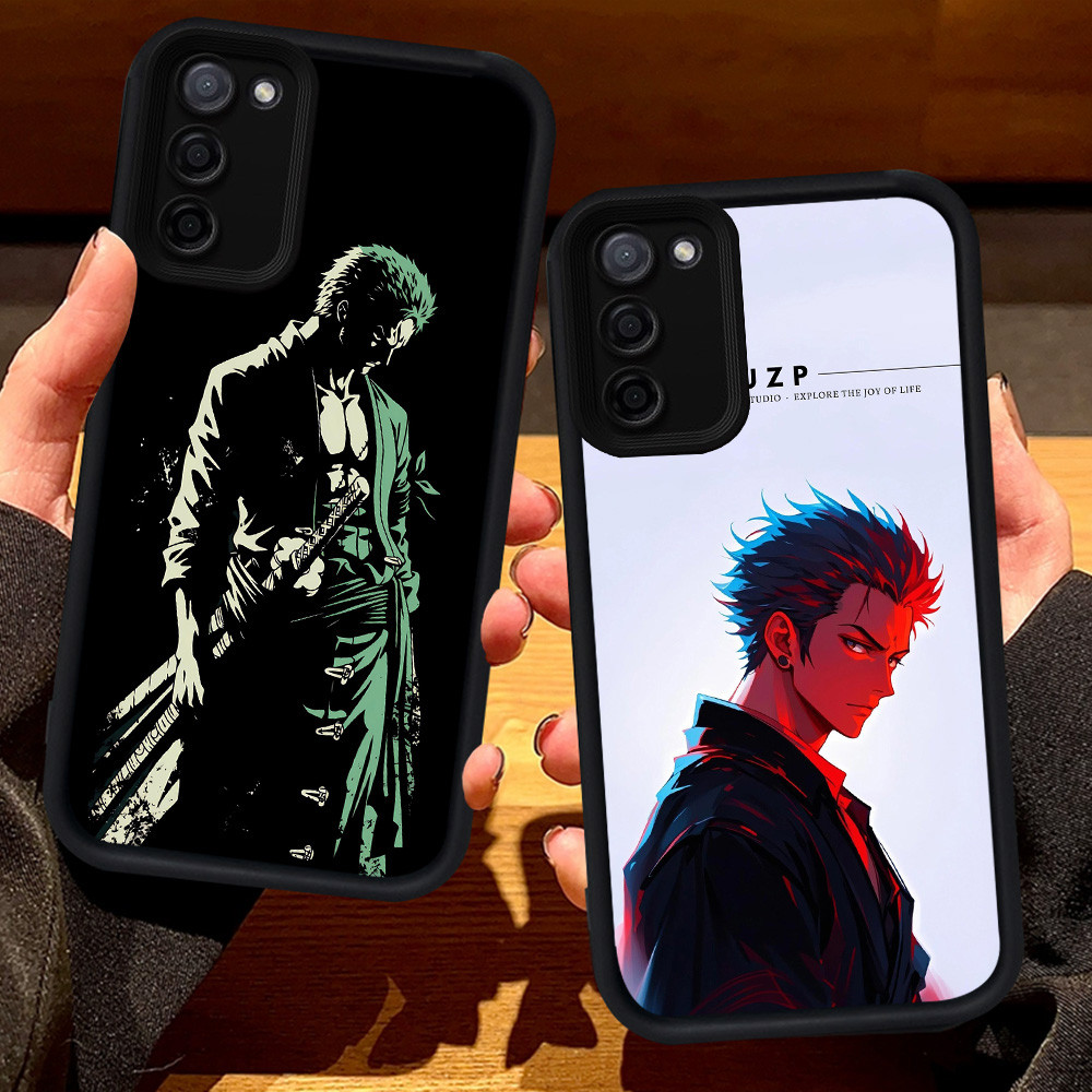 S76 One Piece Zoron สําหรับ Samsung M02S M02 A71 A02S A51 J4 A31 F02S A03S J6 A02 A03 Core Plus สีดํ