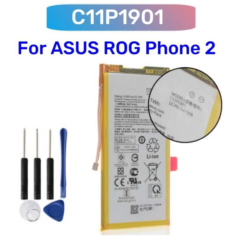 ❥ ใหม่แบตเตอรี่ C11p1901 6000Mah สําหรับ ROG 2 Zs660kl I001db เกมโทร