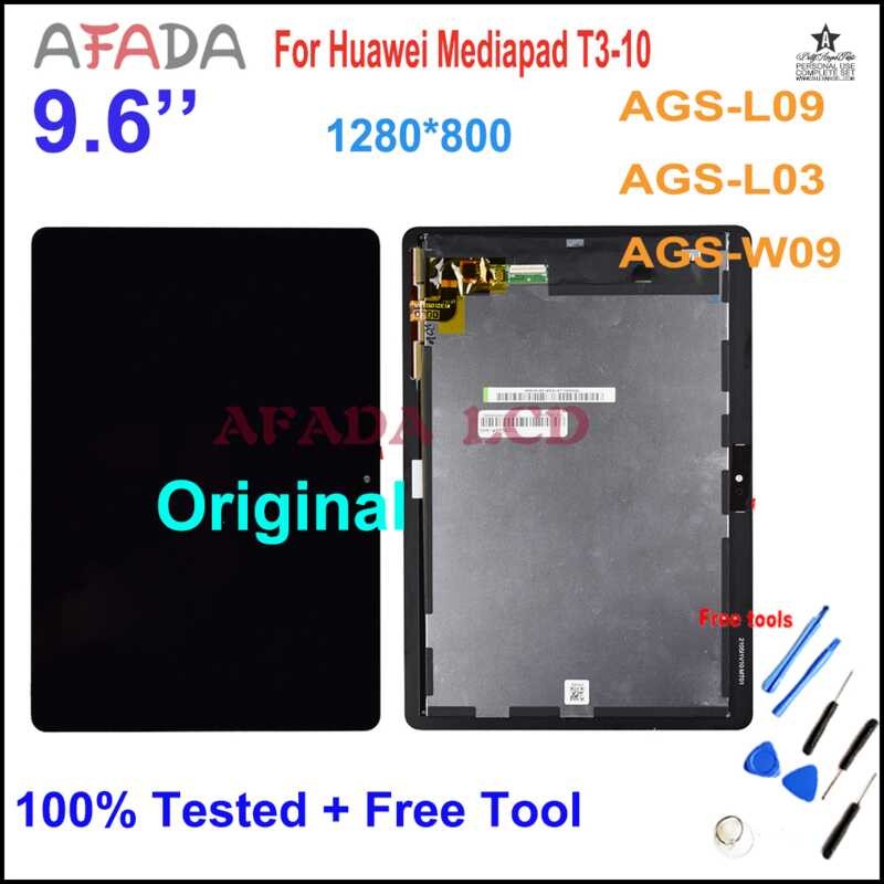 ❤ [Cefk] 9.6 ''ต้นฉบับสำหรับ Huawei Mediapad 10 Ags-L03 Ags-L09 Ags-W09ชิ้นส่วนจอสัมผัสแอลซีดีข