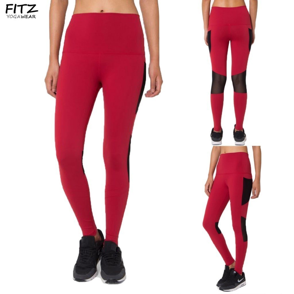 FITZ กางเกงโยคะ ขา 7/8 ส่วน Legging - Princess Comely - Red