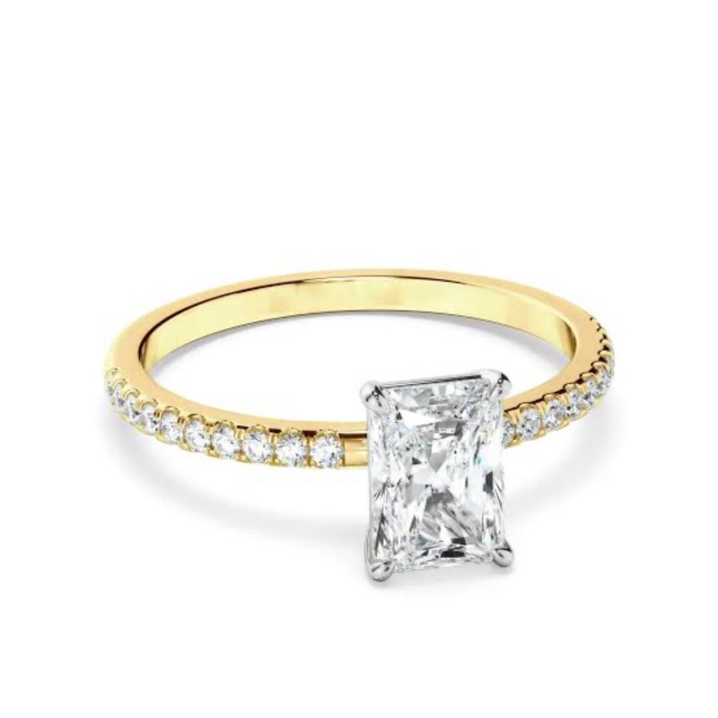 CVD Diamond Solitaire Ring แหวนเพชรแท้ ทองคำ 9K 1.00 ct HPHT Lab Grown Diamond น้ำ 100 (DEF) VVS-VS