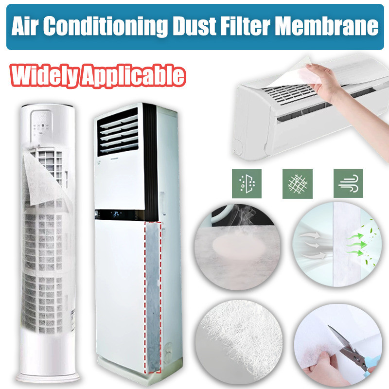 12PCS เครื่องปรับอากาศกรองผ้าฝ้ายกรอง Aircond Alza ทิ้งฝุ่นกรองสุทธิเครื่องปรับอากาศกรองผ้าฝ้าย